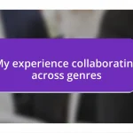 My experience collaborating across genres